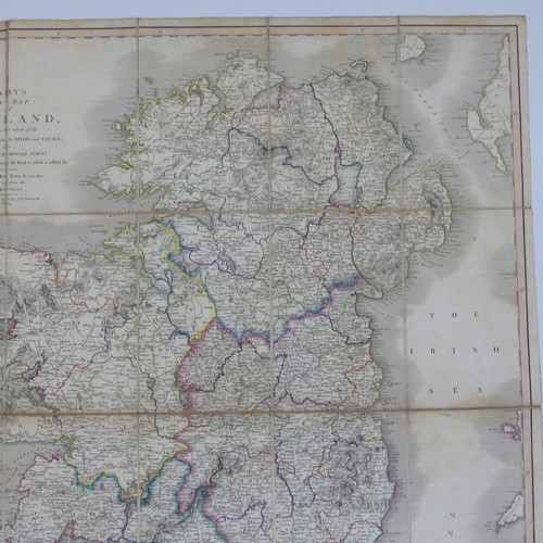 72 - Cary (John, Publisher); 'Cary's New Map of Ireland....' dated 1824, sectionalised into twenty and la... 