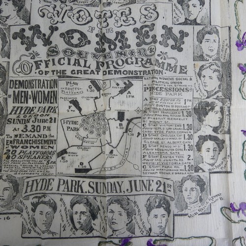 207 - Suffragette Interest; A 'Souvenir Official Programme of the Great Demonstration', Hyde Park, Sunday ... 