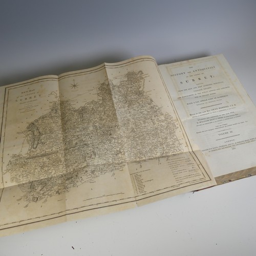 95 - Manning (Owen and Bray, William);. 'The History and Antiquities of the County of Surrey', 3 folio vo... 