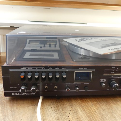 278 - A National Panasonic Hi-Fi record player with radio and cassette, model no. SG2080L with matching sp... 