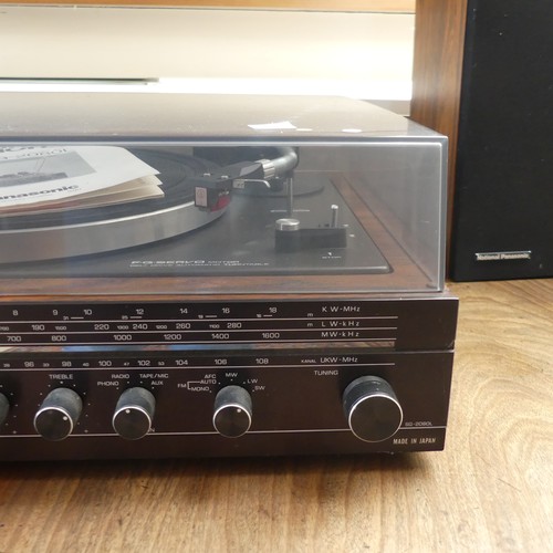 278 - A National Panasonic Hi-Fi record player with radio and cassette, model no. SG2080L with matching sp... 