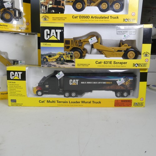 310 - A collection of 6 Norscott 1:50 scale boxed Caterpillar models to include; Cat 365B L Series II Exca... 