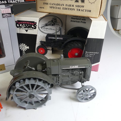 312 - Five Model Case Tractors 1:16 scale comprising: an unboxed Case LA made by Lyle Dingman, a boxed Spe... 