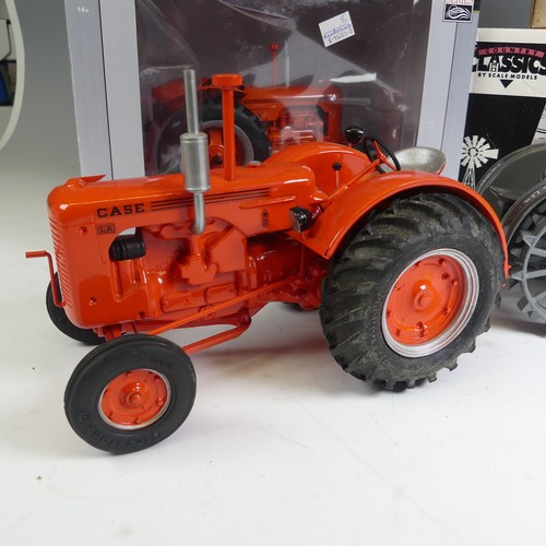 312 - Five Model Case Tractors 1:16 scale comprising: an unboxed Case LA made by Lyle Dingman, a boxed Spe... 