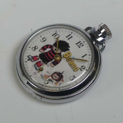 261 - A vintage novelty Ingersoll / Smiths 'Dennis the Menace' character Pocket Watch, with keyless crown ... 