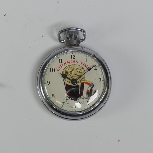 263 - A vintage novelty Ingersoll / Smiths 'Guinness Time' Pocket Watch, with keyless crown wind and 'Touc... 