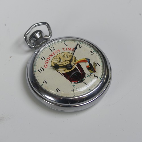 263 - A vintage novelty Ingersoll / Smiths 'Guinness Time' Pocket Watch, with keyless crown wind and 'Touc... 