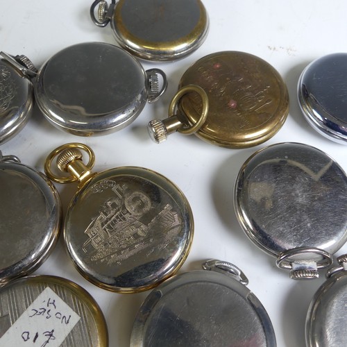 272 - A collection of vintage transport related Advertising Pocket Watches, including 'TWA Airlines', 'Uni... 