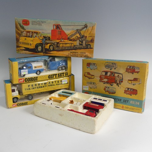 336 - Corgi Toys Major Gift Set number 27, Machinery carrier with Bedford tractor unit and Priestman Cub s... 