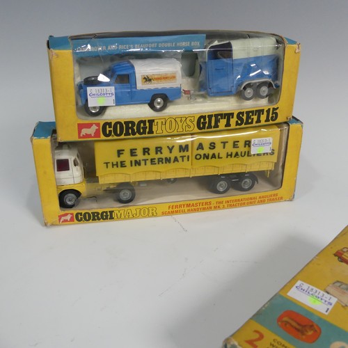 336 - Corgi Toys Major Gift Set number 27, Machinery carrier with Bedford tractor unit and Priestman Cub s... 