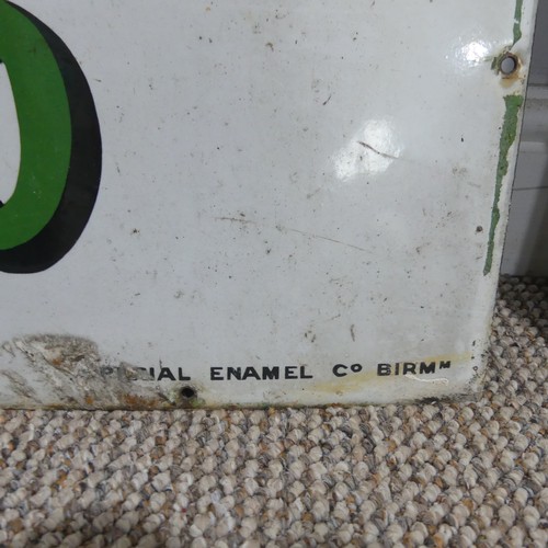 252 - A vintage Wills’s enamel advertising sign, green and black lettering on white ground, inscribe... 