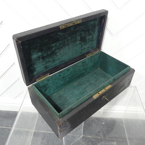 556 - A William IV leather 'Treasury Board' Dispatch Box, the chamfered top with central swing handle, Wil... 