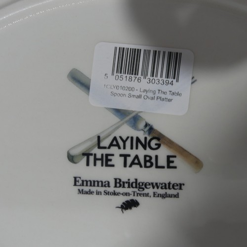 691 - Emma Bridgewater: a Mary Fedden Lion Plate, diameter 33cm, together with three 'Laying the Table Spo... 