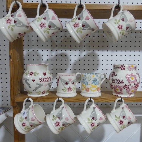 692 - Emma Bridgewater: nine 'Lovebirds' ½ pint mugs and a Nursery ½ pint mug, together with a 2023 'Loveb... 