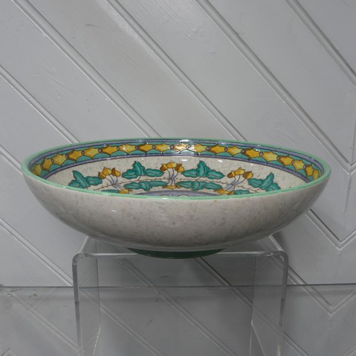 362 - A Charlotte Rhead Bursley Ware footed Bowl, signed to base, W 29.5 cm.