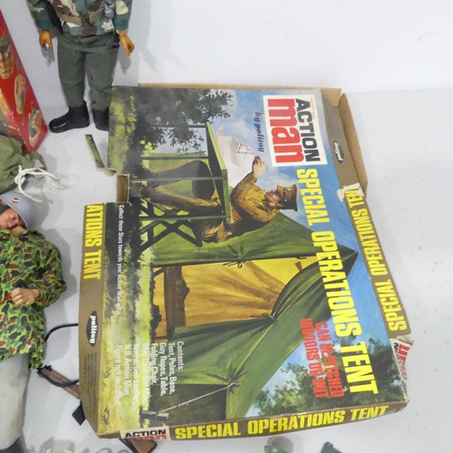 330 - Action Man; A quantity of late 1960's / early 1970's figures and accessories, including a boxed 'Spe... 