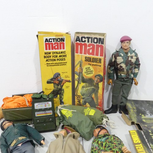 330 - Action Man; A quantity of late 1960's / early 1970's figures and accessories, including a boxed 'Spe... 