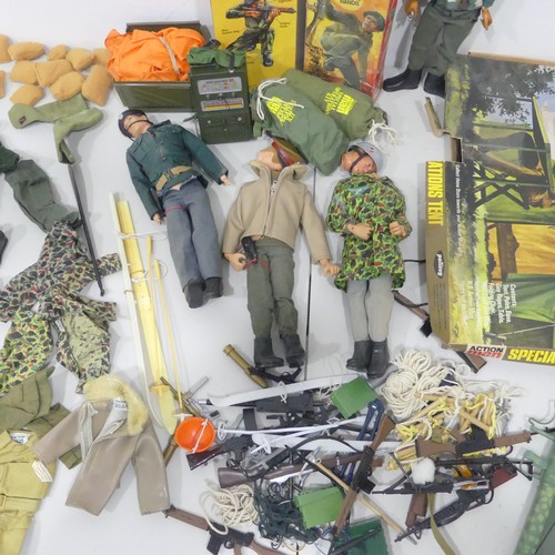 330 - Action Man; A quantity of late 1960's / early 1970's figures and accessories, including a boxed 'Spe... 