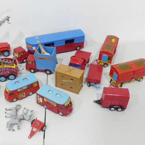 317 - Corgi Toys Chiperfields Circus; including Articulated Horse Trailer, Circus Animal Cage, Smith's Car... 