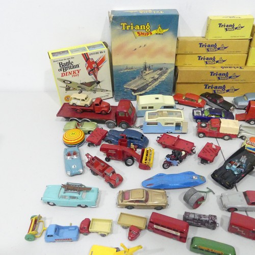 315 - A quantity of die-cast Toys, by Dinky, Corgi, Tri-ang spot-on etc., including Corgi 'Batmobile', Din... 