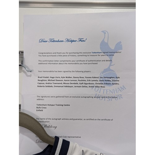 229 - English Football; A Tottenham Hotspur 2013-14 season short sleeved Replica Shirt, signed by 22 squad... 