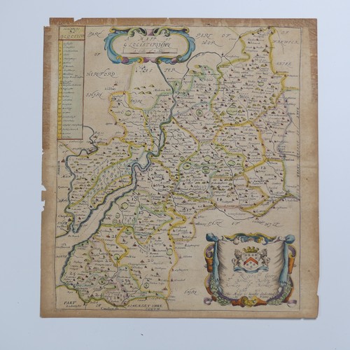 41 - British County Maps; Worcestershire and Gloucestershire, including  Saxton (Christopher & Kip Wl... 