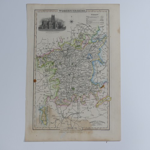 41 - British County Maps; Worcestershire and Gloucestershire, including  Saxton (Christopher & Kip Wl... 