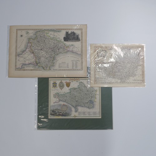 28 - British County Maps; South West England, incuding Jansson 'Comitatus Dorcestria vulgo Anglice Dorset... 