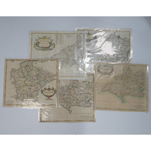 28 - British County Maps; South West England, incuding Jansson 'Comitatus Dorcestria vulgo Anglice Dorset... 