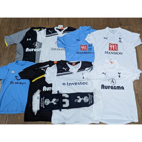 227 - English Football; Tottenham Hotspur; A large collection of replica Shirts and other merchandise, off... 