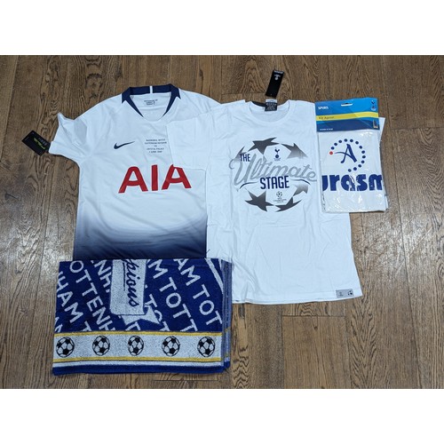 227 - English Football; Tottenham Hotspur; A large collection of replica Shirts and other merchandise, off... 