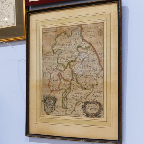 82 - A collection of framed and glazed Antique Maps, including Merian (Matthaus), Magnae Britanniae et Hi... 