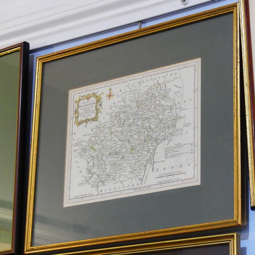 82 - A collection of framed and glazed Antique Maps, including Merian (Matthaus), Magnae Britanniae et Hi... 