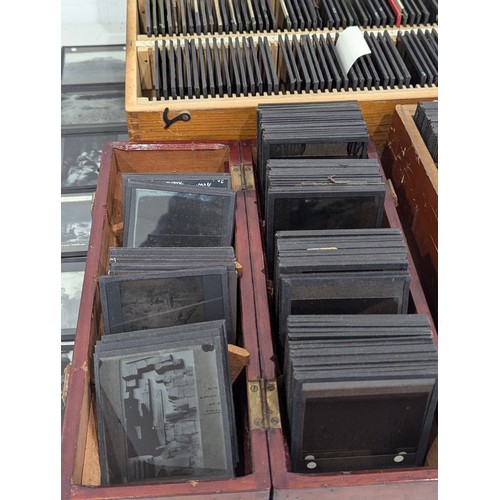 222 - A collection of early 20th century Magic Lantern Slides, subjects include views of Pompeii, Egypt, G... 