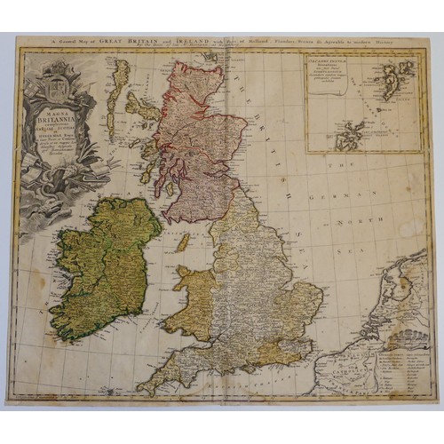 71 - The United Kingdom; a quantity of 17th and 18thC engraved Maps, including Seutter (G.M); TABULA NOVI... 