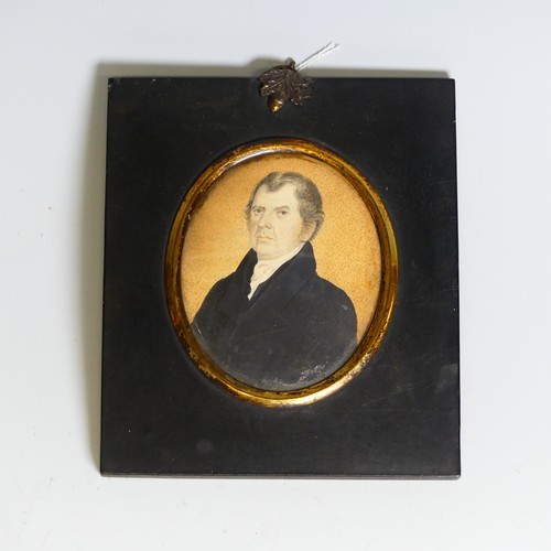 391 - A 19th century portrait miniature of a gentleman, possibly Arthur Wellesley, 1st Duke of Wellington,... 