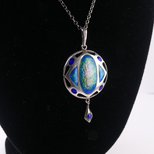 182 - An Arts and Crafts silver and enamel Pendant, by Smith & Ewen, hallmarked Birmingham, 1909, 23.5... 