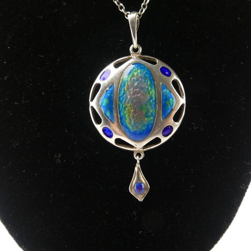 182 - An Arts and Crafts silver and enamel Pendant, by Smith & Ewen, hallmarked Birmingham, 1909, 23.5... 