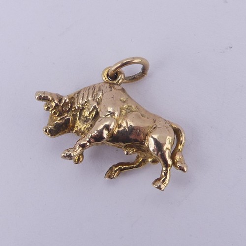 237 - A 9ct yellow gold charm of a Bull, 8.4g.