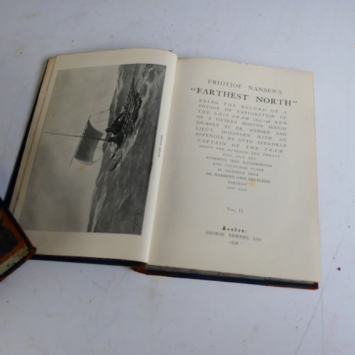 522 - Nansen (Dr Fridtjof); 'The Norwegian Polar Expedition 1893-96', or 'Farthest North', 2 Vols, first e... 