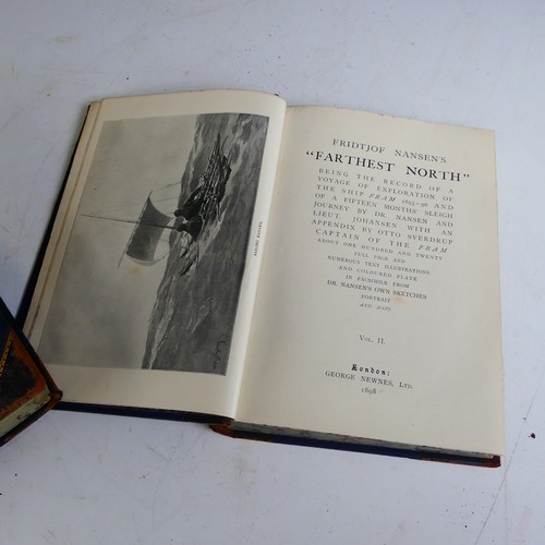 522 - Nansen (Dr Fridtjof); 'The Norwegian Polar Expedition 1893-96', or 'Farthest North', 2 Vols, first e... 