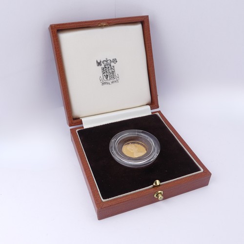 284 - A Cayman Islands Fifty Dollars gold Coin, to commemorate the Royal Visit on 1983, in Royal Mint pres... 