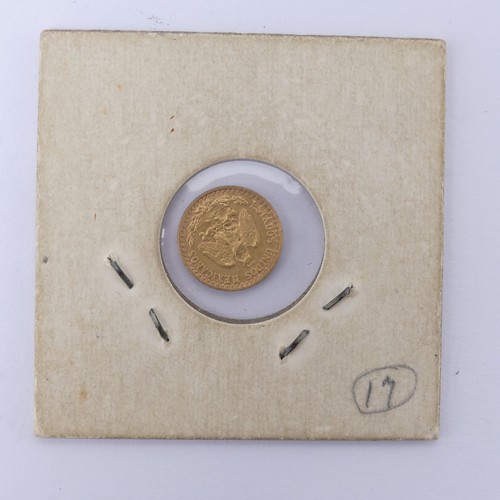 285 - A Mexican Dos Pesos gold (.900) Coin, dated 1945.