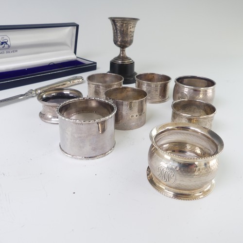 17 - A pair of Victorian silver Napkin Rings, by Thomas Hayes, hallmarked Birmingham, date letter ru... 