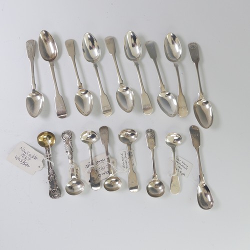 7 - A set of six William IV silver Teaspoons, by Reid & Son, hallmarked Newcastle 1831, fiddle patte... 