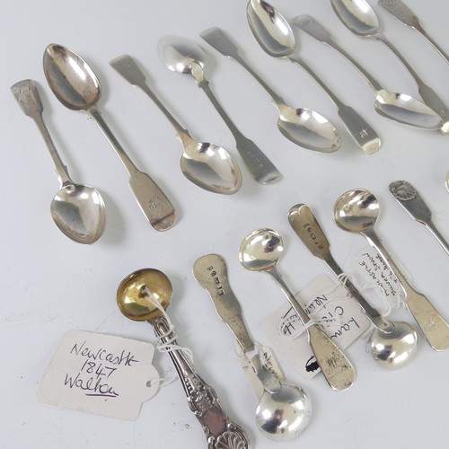 7 - A set of six William IV silver Teaspoons, by Reid & Son, hallmarked Newcastle 1831, fiddle patte... 