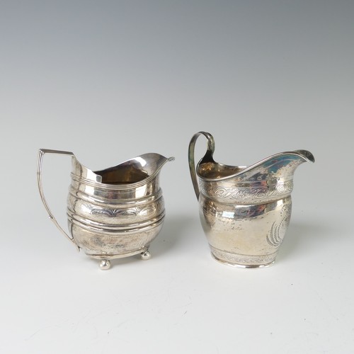 4 - A George III silver Cream Jug, by Dorothy Langlands, hallmarked Newcastle, no date letter, c.1810, o... 