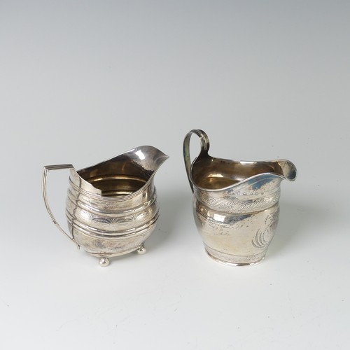 4 - A George III silver Cream Jug, by Dorothy Langlands, hallmarked Newcastle, no date letter, c.1810, o... 