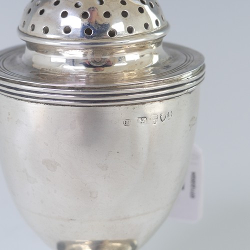 2 - A George III silver Muffineer, hallmarked Newcastle, marks rubbed, probably Dorothy Langlands, c.181... 