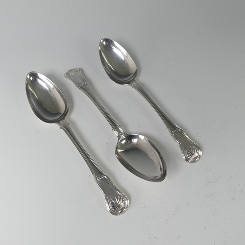 34 - A set of three George III silver Table Spoons, by William Eley I & William Fearn, hallmarked Lon... 